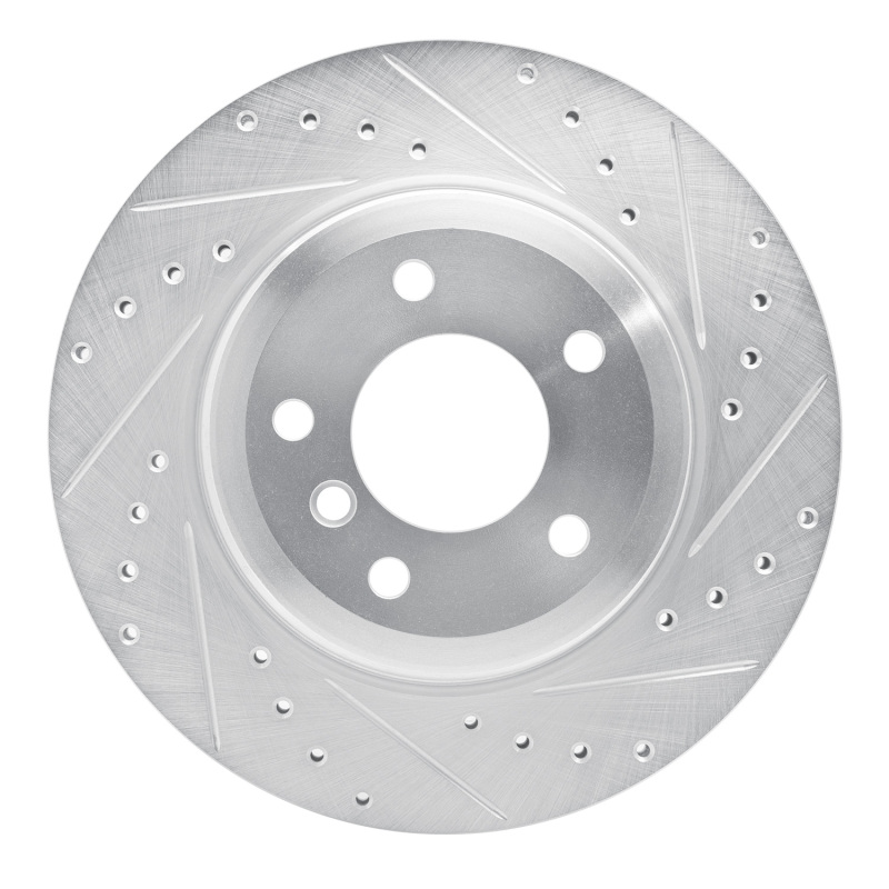 BMW 135I Brake Rotor (1) - Rear Right - R1 Concepts - Drilled & Slotted - Silver - `08-`13 BMW 135I Brake Rotor (1) - Rear Right - R1 Concepts - Drilled & Slotted - Silver - `08-`13